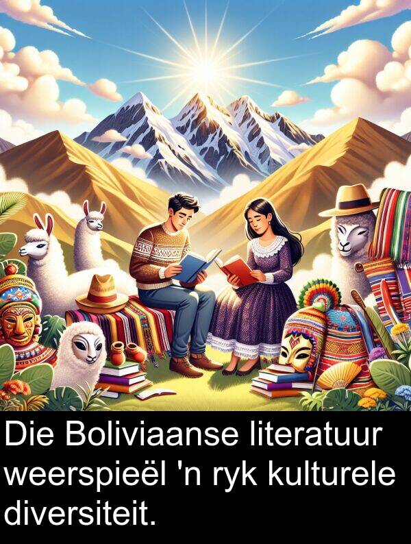 ryk: Die Boliviaanse literatuur weerspieël 'n ryk kulturele diversiteit.
