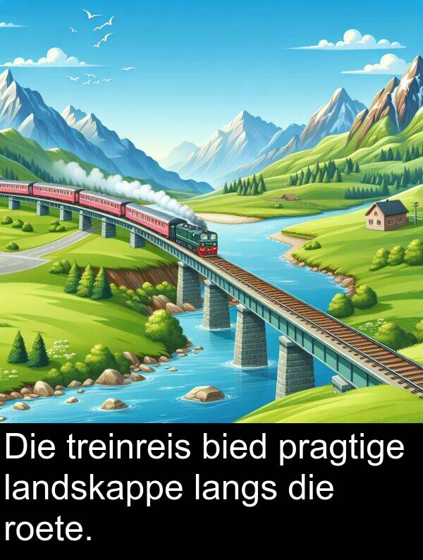 landskappe: Die treinreis bied pragtige landskappe langs die roete.