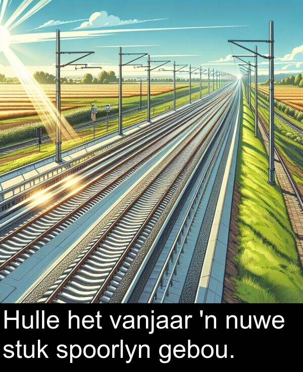 nuwe: Hulle het vanjaar 'n nuwe stuk spoorlyn gebou.