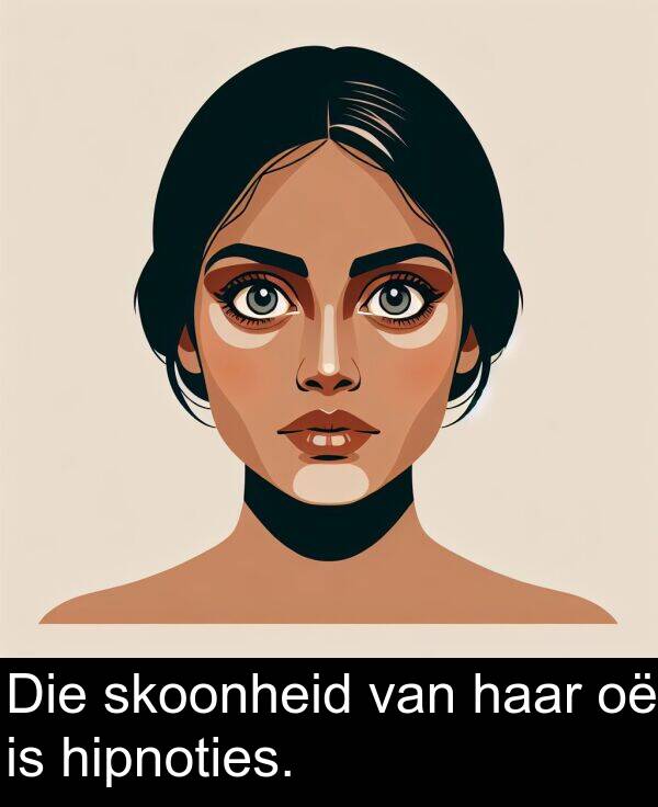hipnoties: Die skoonheid van haar oë is hipnoties.