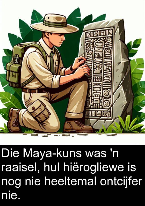hiërogliewe: Die Maya-kuns was 'n raaisel, hul hiërogliewe is nog nie heeltemal ontcijfer nie.