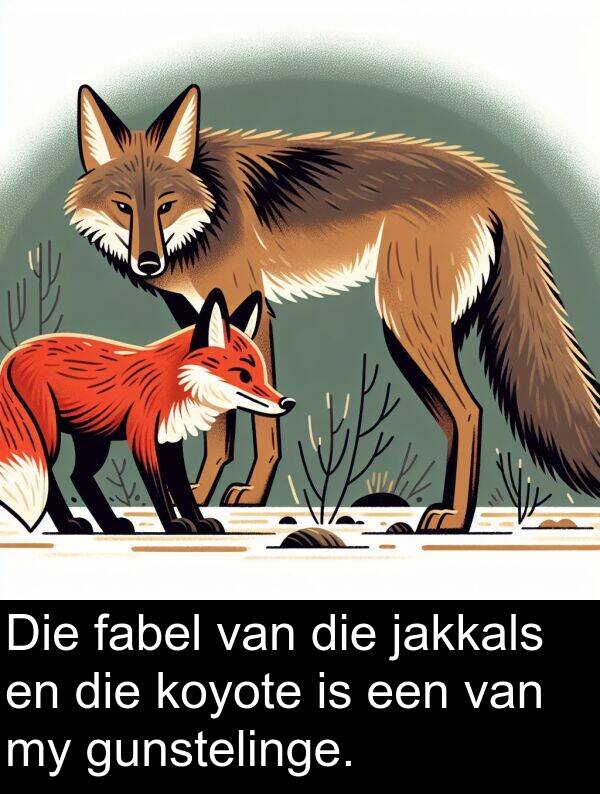 jakkals: Die fabel van die jakkals en die koyote is een van my gunstelinge.