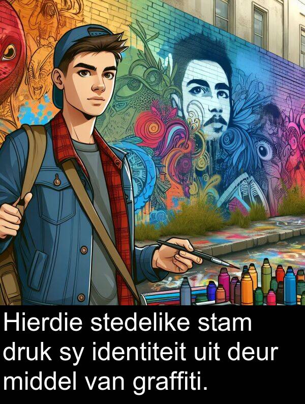 druk: Hierdie stedelike stam druk sy identiteit uit deur middel van graffiti.