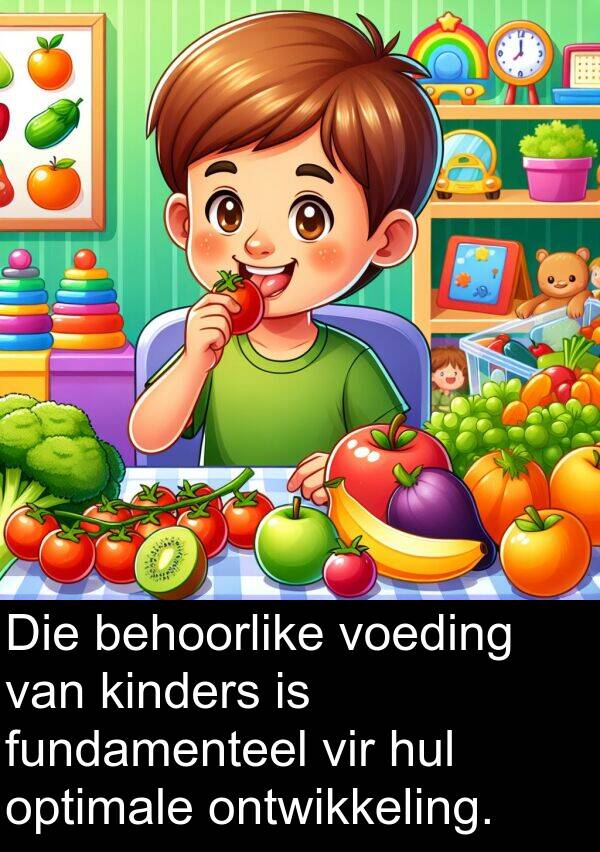 fundamenteel: Die behoorlike voeding van kinders is fundamenteel vir hul optimale ontwikkeling.