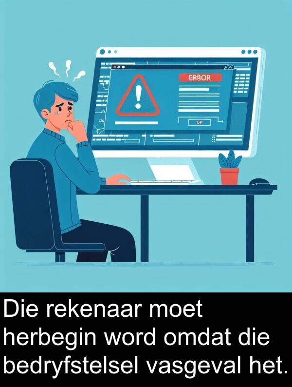 bedryfstelsel: Die rekenaar moet herbegin word omdat die bedryfstelsel vasgeval het.