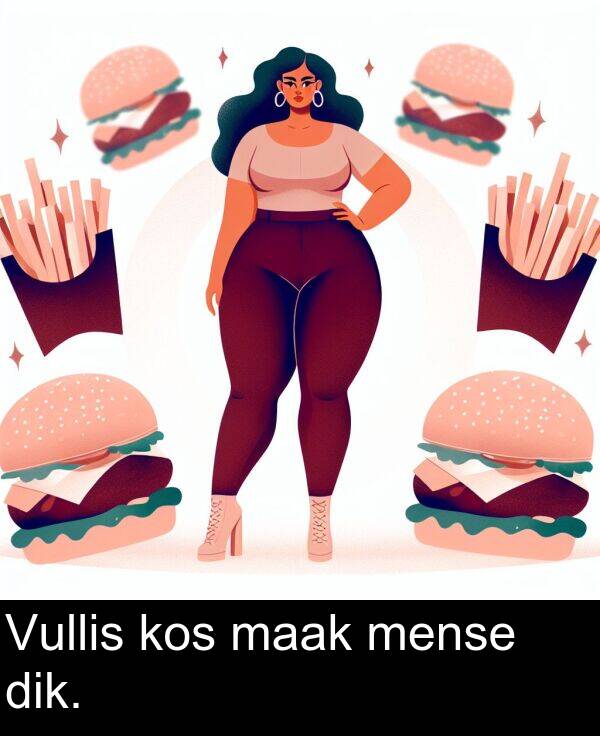 mense: Vullis kos maak mense dik.