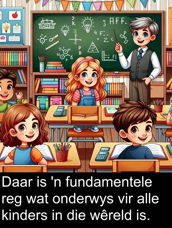 alle: Daar is 'n fundamentele reg wat onderwys vir alle kinders in die wêreld is.