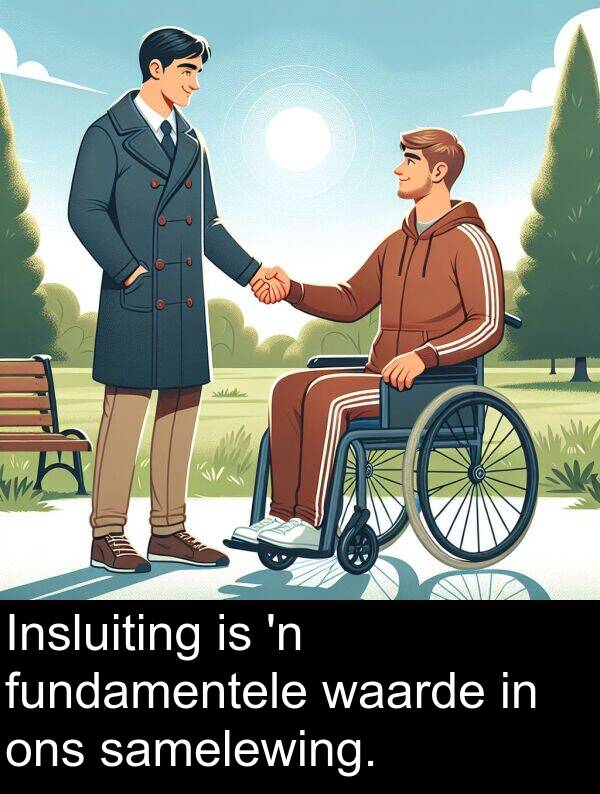 samelewing: Insluiting is 'n fundamentele waarde in ons samelewing.