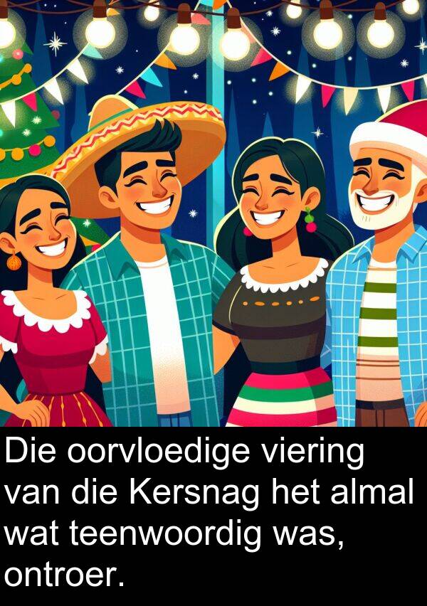 ontroer: Die oorvloedige viering van die Kersnag het almal wat teenwoordig was, ontroer.