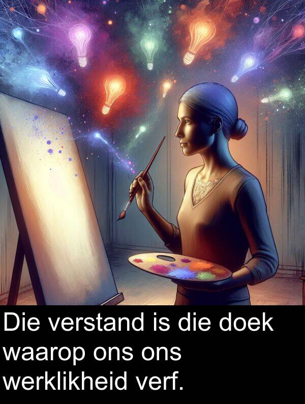 ons: Die verstand is die doek waarop ons ons werklikheid verf.