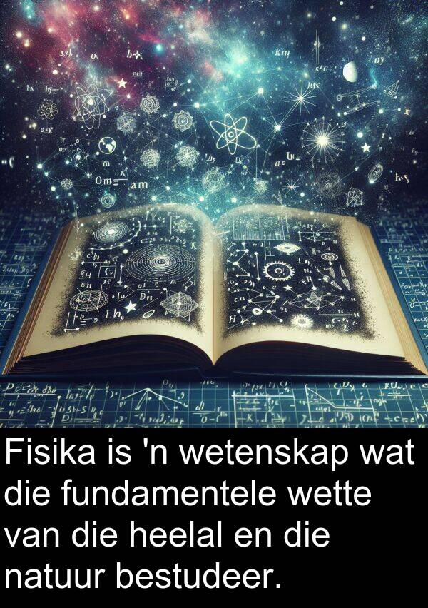 heelal: Fisika is 'n wetenskap wat die fundamentele wette van die heelal en die natuur bestudeer.