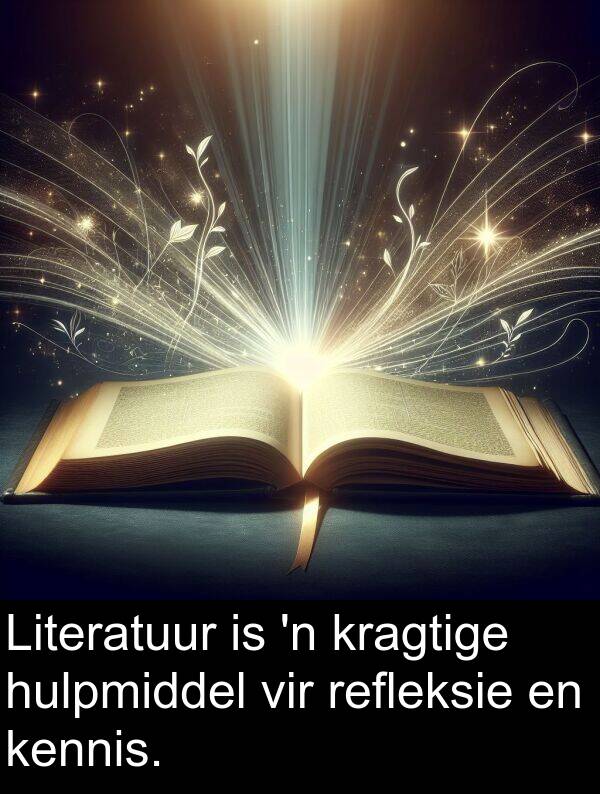 refleksie: Literatuur is 'n kragtige hulpmiddel vir refleksie en kennis.