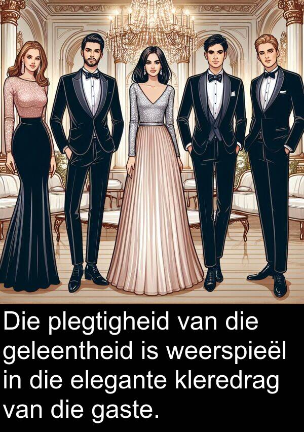 gaste: Die plegtigheid van die geleentheid is weerspieël in die elegante kleredrag van die gaste.