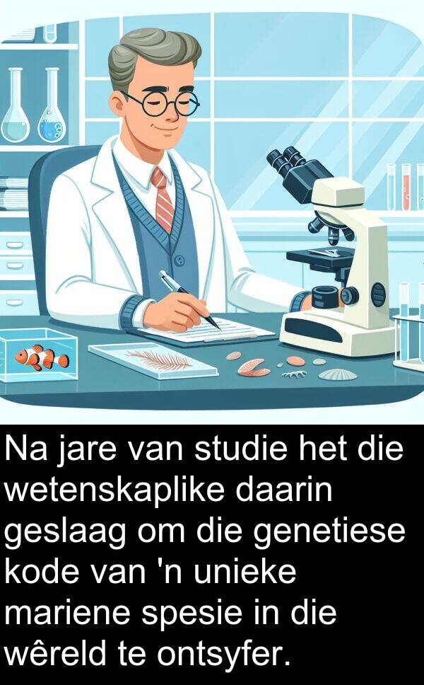 daarin: Na jare van studie het die wetenskaplike daarin geslaag om die genetiese kode van 'n unieke mariene spesie in die wêreld te ontsyfer.