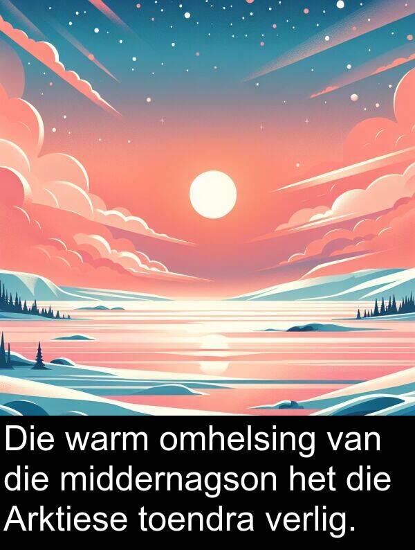 omhelsing: Die warm omhelsing van die middernagson het die Arktiese toendra verlig.