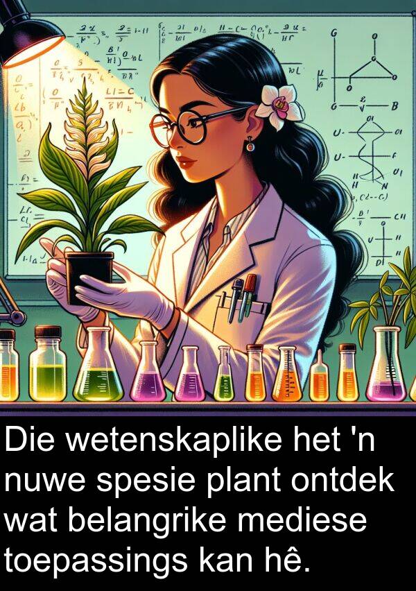 hê: Die wetenskaplike het 'n nuwe spesie plant ontdek wat belangrike mediese toepassings kan hê.