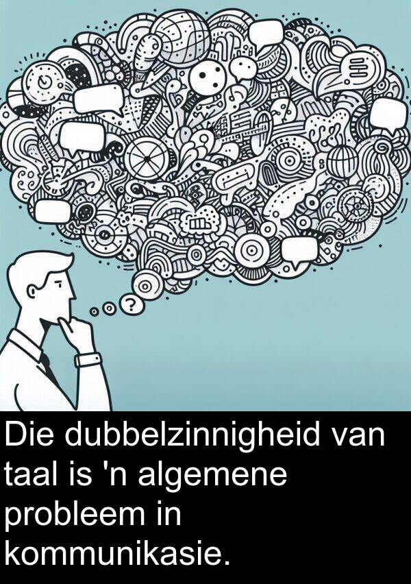 taal: Die dubbelzinnigheid van taal is 'n algemene probleem in kommunikasie.