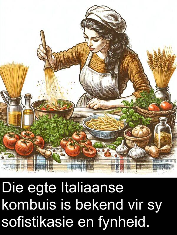 bekend: Die egte Italiaanse kombuis is bekend vir sy sofistikasie en fynheid.