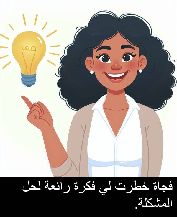 خطرت: فجأة خطرت لي فكرة رائعة لحل المشكلة.