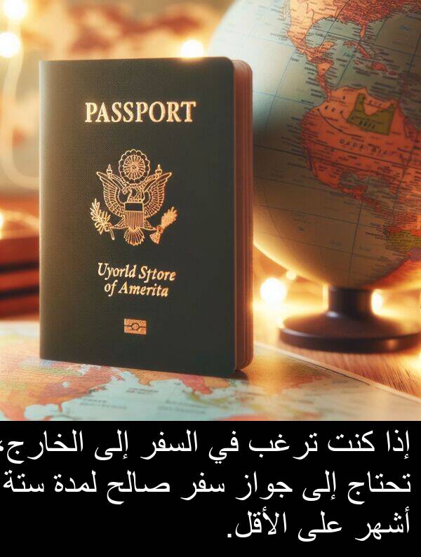 صالح: إذا كنت ترغب في السفر إلى الخارج، تحتاج إلى جواز سفر صالح لمدة ستة أشهر على الأقل.