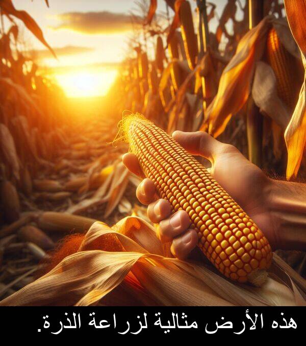 هذه: هذه الأرض مثالية لزراعة الذرة.