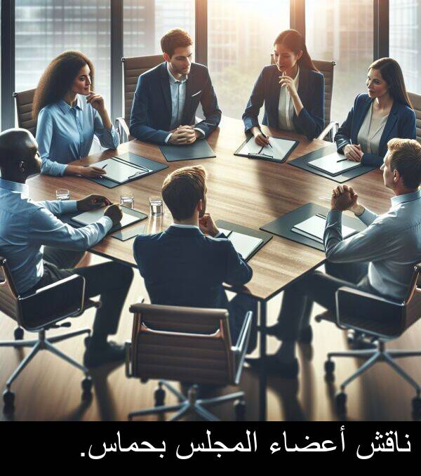 أعضاء: ناقش أعضاء المجلس بحماس.