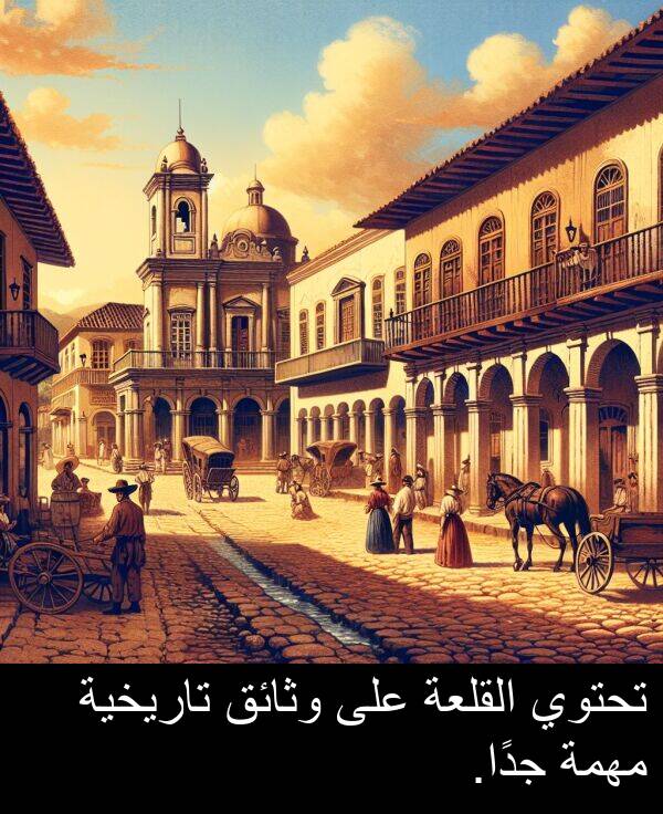 جدًا: تحتوي القلعة على وثائق تاريخية مهمة جدًا.