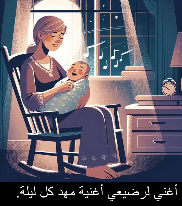 لرضيعي: أغني لرضيعي أغنية مهد كل ليلة.