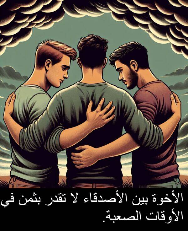 الأخوة: الأخوة بين الأصدقاء لا تقدر بثمن في الأوقات الصعبة.