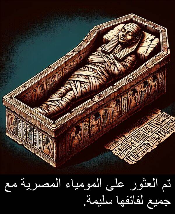 جميع: تم العثور على المومياء المصرية مع جميع لفائفها سليمة.