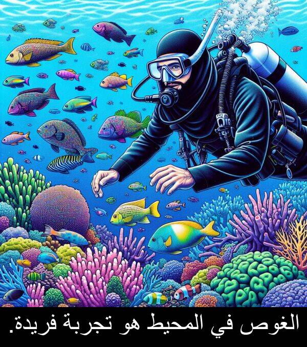 تجربة: الغوص في المحيط هو تجربة فريدة.