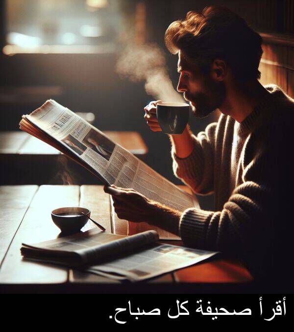 أقرأ: أقرأ صحيفة كل صباح.