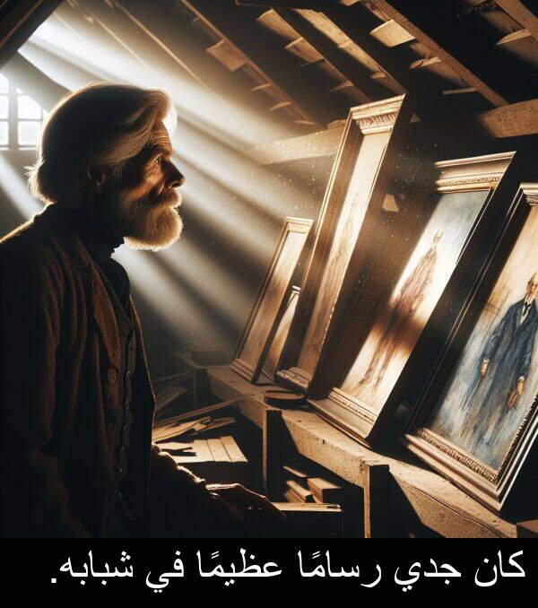 رسامًا: كان جدي رسامًا عظيمًا في شبابه.