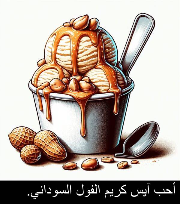 آيس: أحب آيس كريم الفول السوداني.