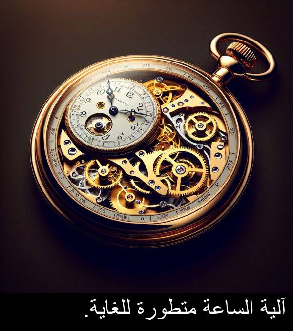 آلية: آلية الساعة متطورة للغاية.