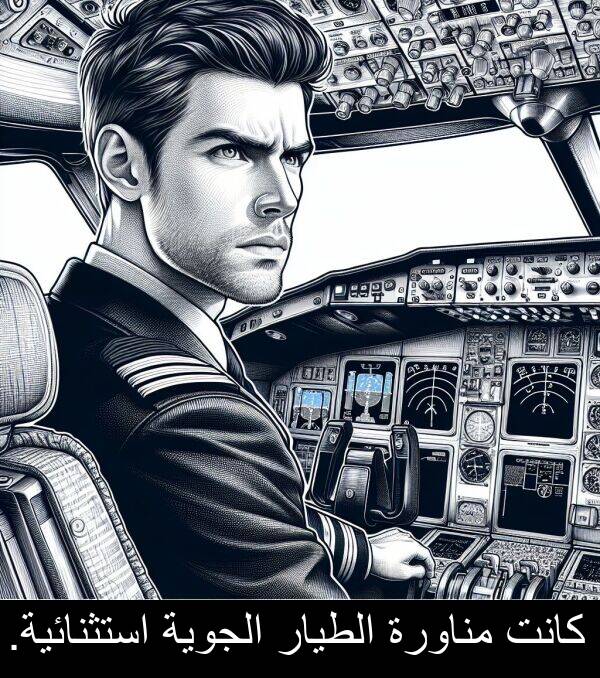الطيار: كانت مناورة الطيار الجوية استثنائية.