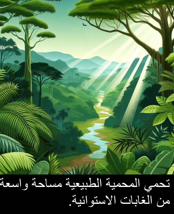 واسعة: تحمي المحمية الطبيعية مساحة واسعة من الغابات الاستوائية.