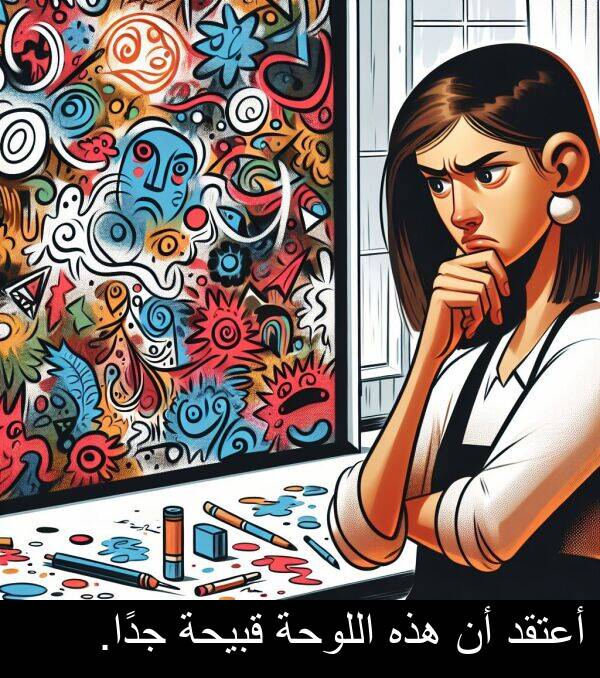 هذه: أعتقد أن هذه اللوحة قبيحة جدًا.