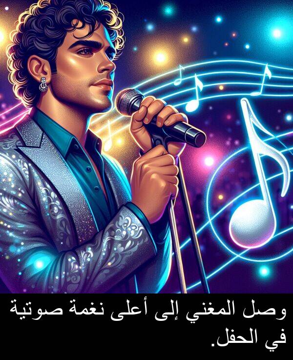صوتية: وصل المغني إلى أعلى نغمة صوتية في الحفل.