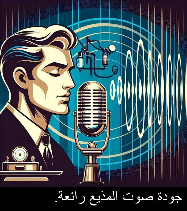 صوت: جودة صوت المذيع رائعة.