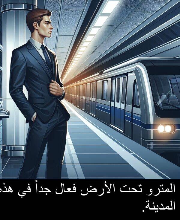 هذه: المترو تحت الأرض فعال جداً في هذه المدينة.