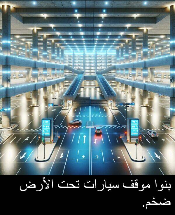 ضخم: بنوا موقف سيارات تحت الأرض ضخم.