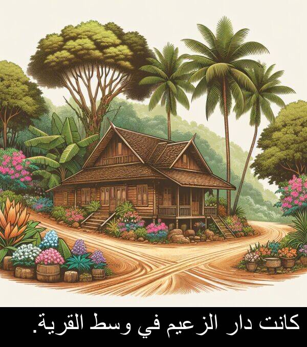 دار: كانت دار الزعيم في وسط القرية.