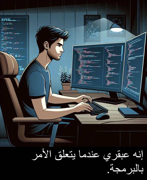 إنه: إنه عبقري عندما يتعلق الأمر بالبرمجة.