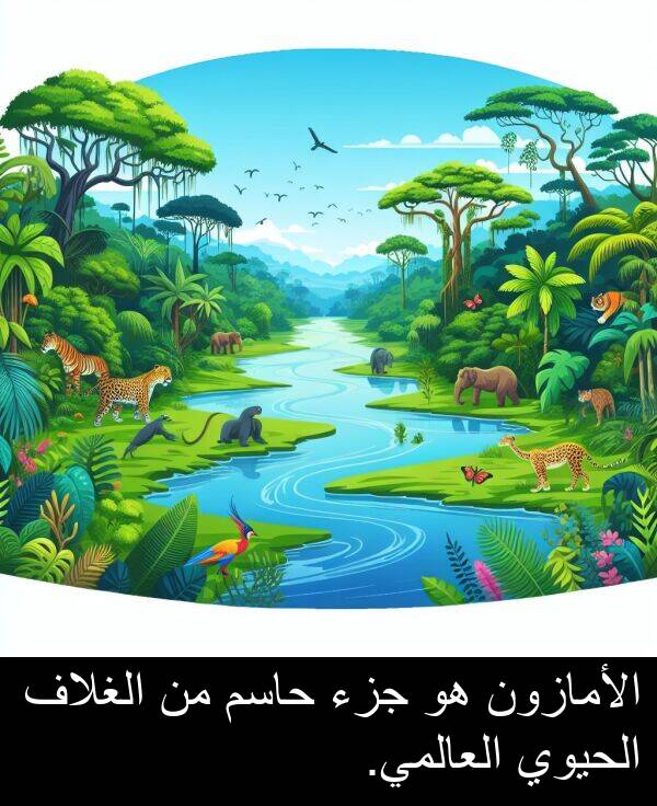 جزء: الأمازون هو جزء حاسم من الغلاف الحيوي العالمي.