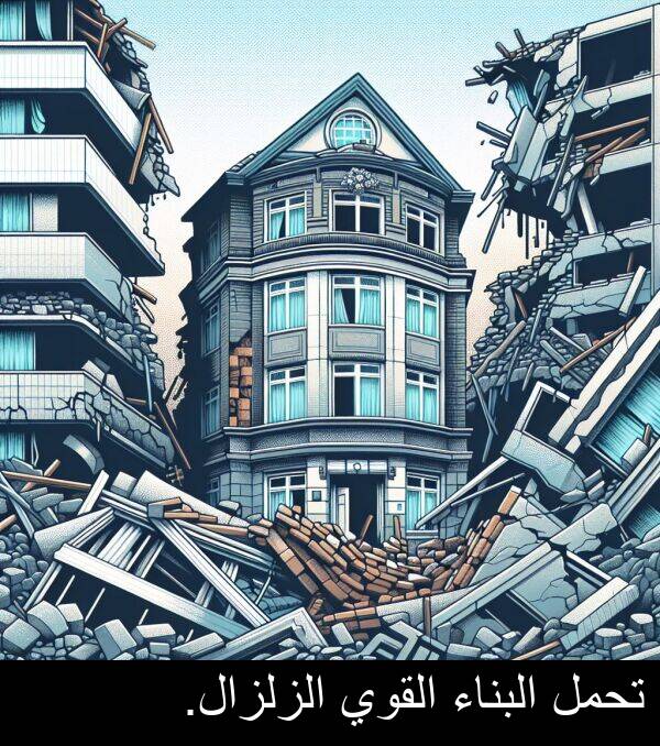تحمل: تحمل البناء القوي الزلزال.
