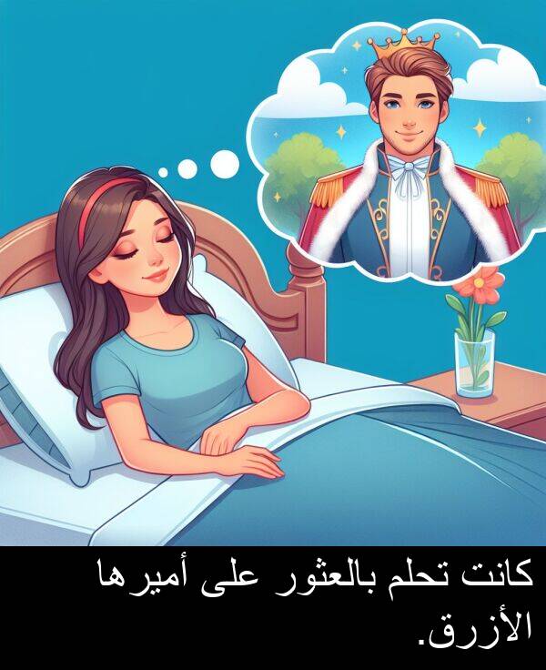 تحلم: كانت تحلم بالعثور على أميرها الأزرق.