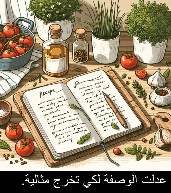 عدلت: عدلت الوصفة لكي تخرج مثالية.