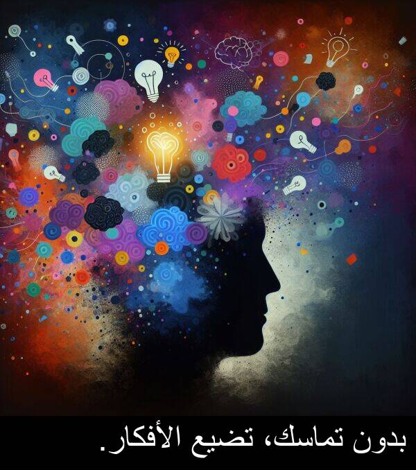 الأفكار: بدون تماسك، تضيع الأفكار.