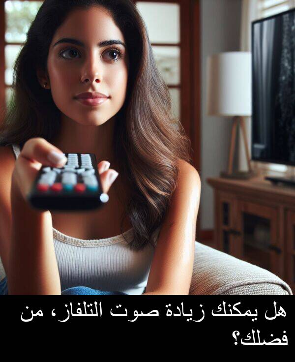 صوت: هل يمكنك زيادة صوت التلفاز، من فضلك؟